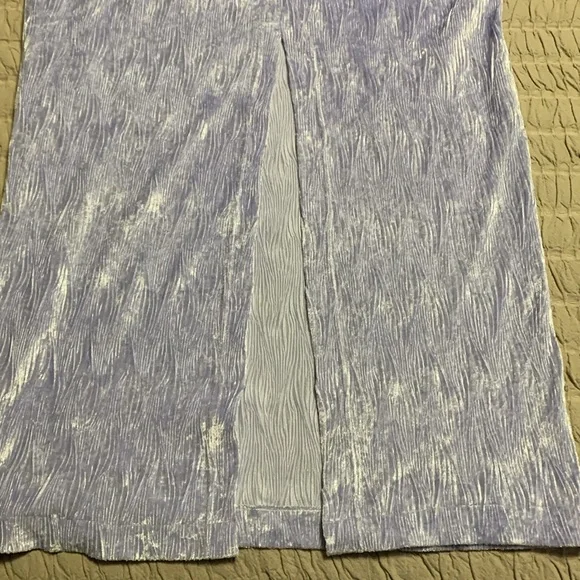 JESSICA MCCLINTOCK Braided Sleeves Lavender Formal Texture Gauzy Dress 16 - Picture 12 of 15